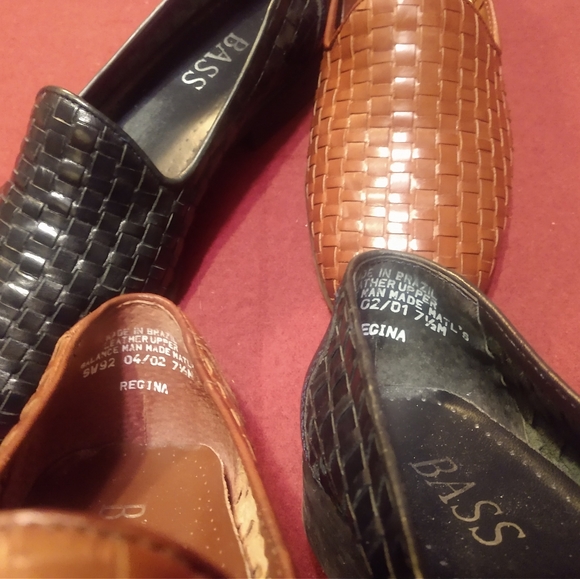 Bass REGINA Woven Leather Slip On Loafers • 7-1/2 - Picture 9 of 9